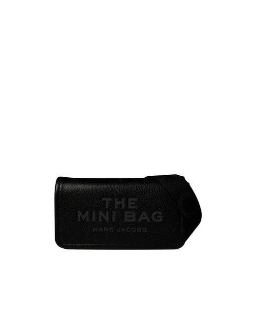 Marc Jacobs Black Grainedleather Mini Crossbody Bag