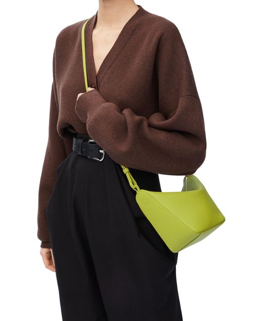 Loewe Green Mini Hammock Hobo Bag