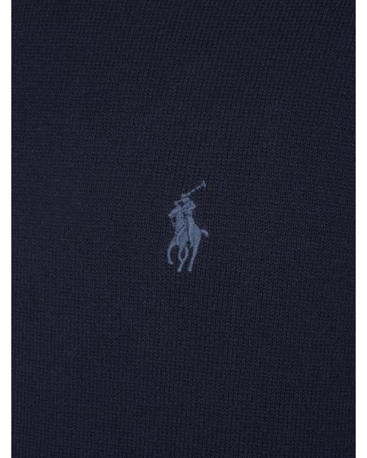 Polo Ralph Lauren Blue Pony Embroidered Crewneck Jumper for men