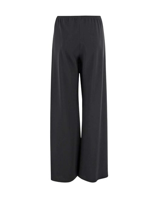 The Row Black Wide-Leg Casual Trousers