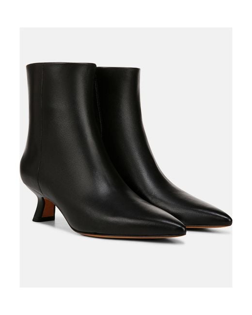 Vince Black Billy Side Zipper Short Boots