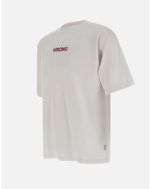 Aspesi White Wrong Graphic T-Shirt for men