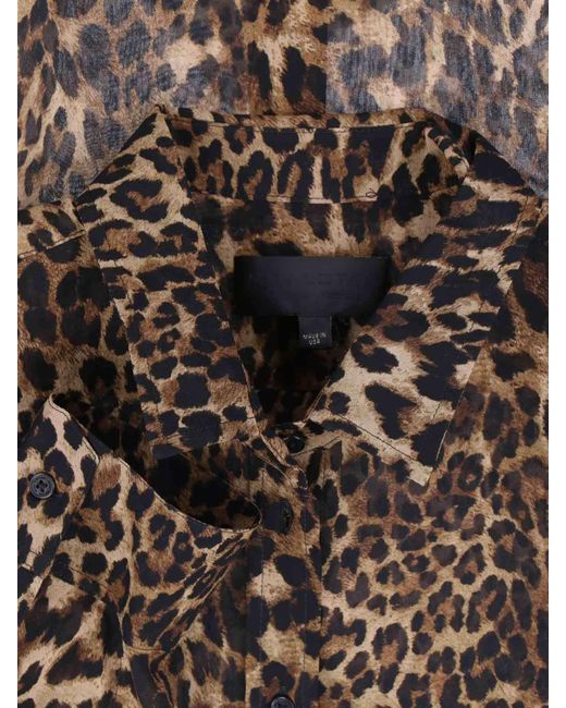 Nili Lotan Brown Printed Shirt