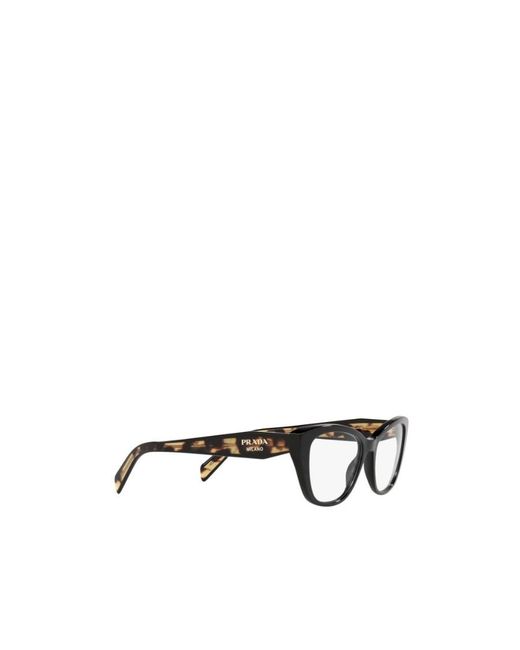 Prada White Cat Glasses Frame Flat Lens