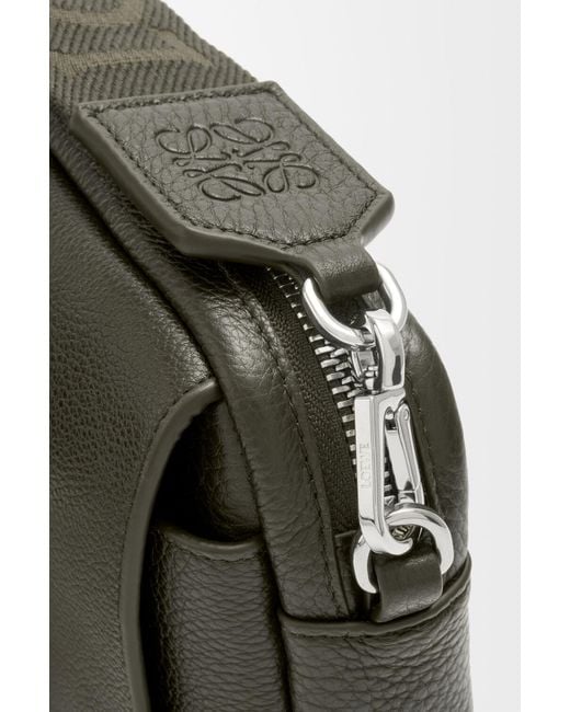 Loewe Green Small Leather Pebble Messenger Bag for men