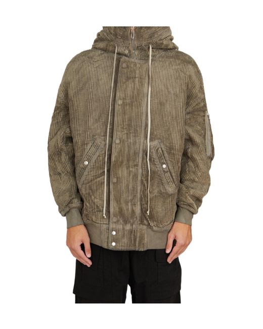 Rick Owens Natural Long-Sleeved Pilot Jacket for men