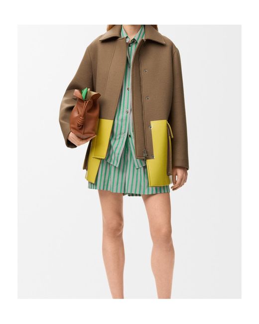 Loewe Green Striped Shorts