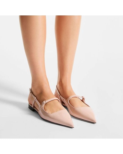 Jimmy Choo Pink Didi Slingback Flat Shoes
