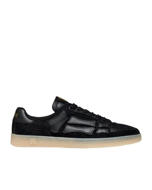 Amiri Black Croc Debossed Pacific Bones for men