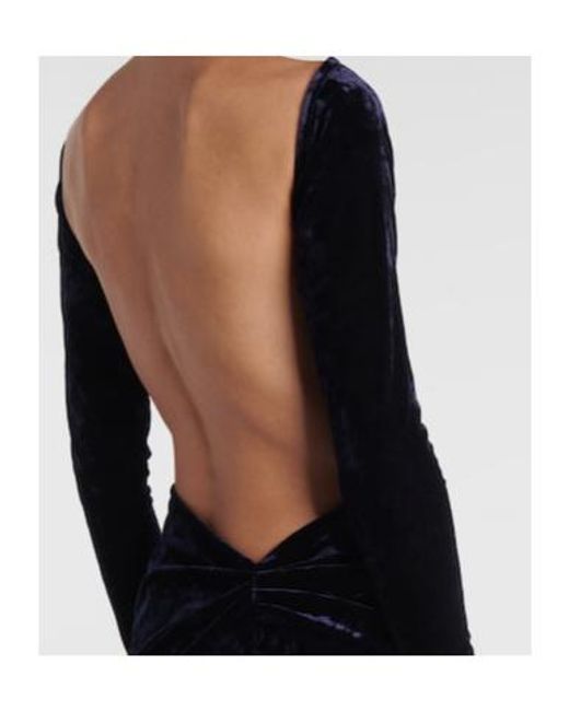 Alex Perry Blue Velvet Gown