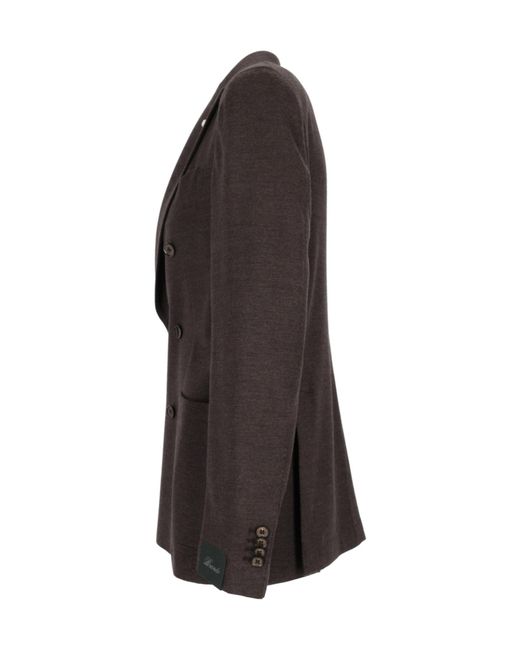 Lubiam Black Double-Breasted Blazer for men