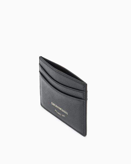 Emporio Armani Black Logo-Printed Card Case