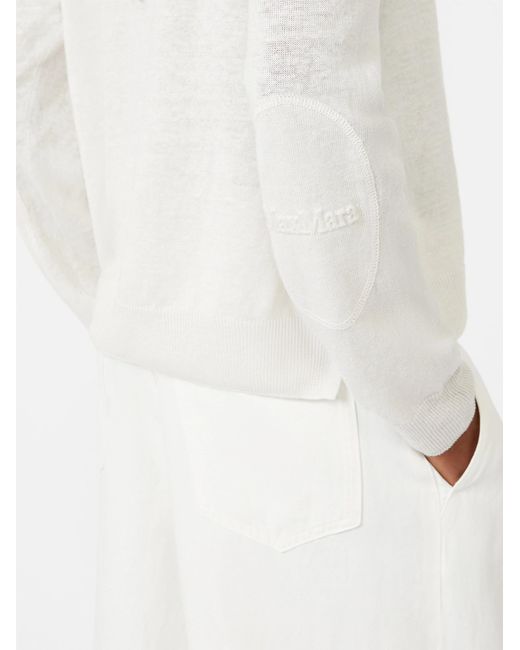 Max Mara White Fervore Crewneck Knitted Jumper