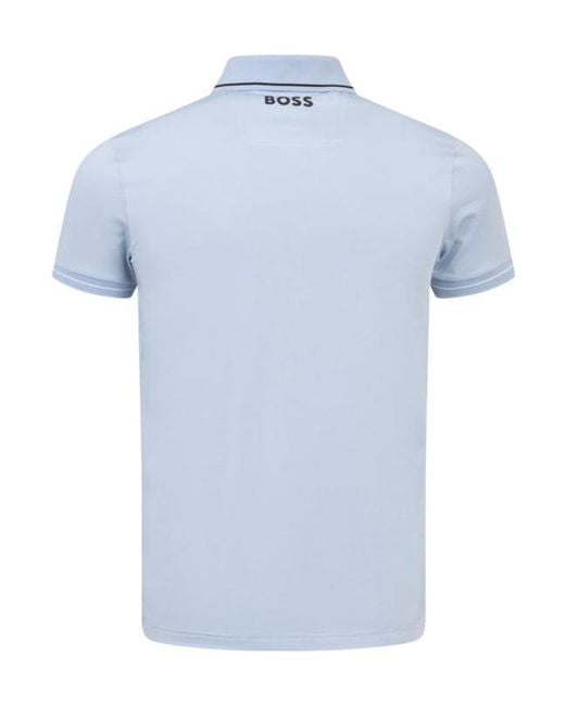 Boss Blue Short-Sleeved Polo Shirt for men