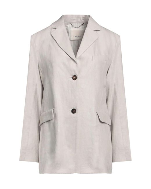 Max Mara Gray Simple Single- Blazer