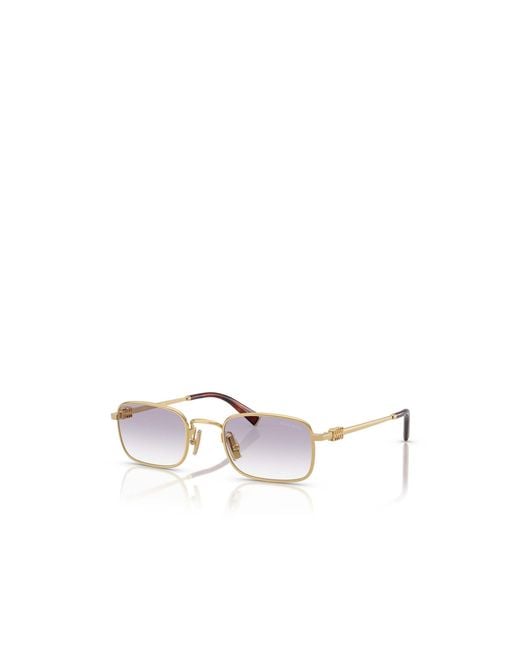 Miu Miu White Eyewear Rectangle-Frame Sunglasses