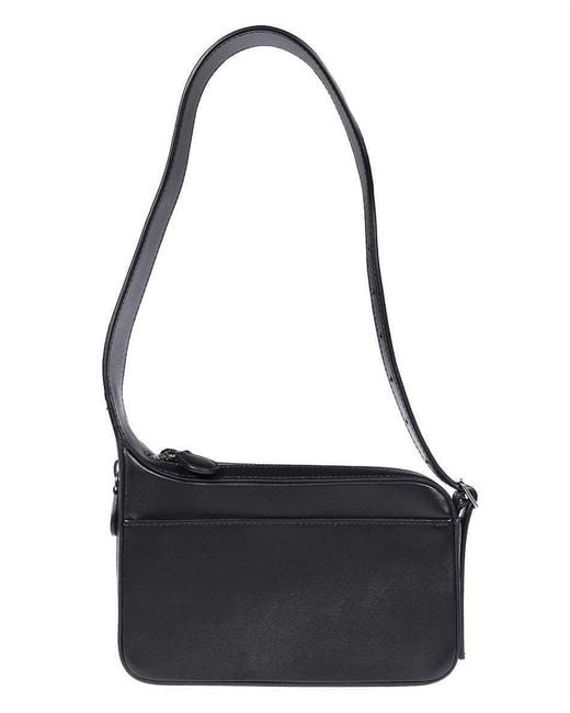 Courreges Black Logo Shoulder Bag