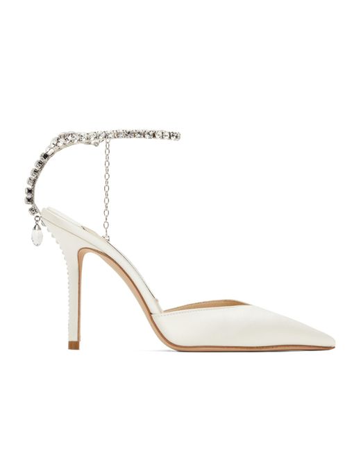 Jimmy Choo White Saeda 100 High Heel Sandals