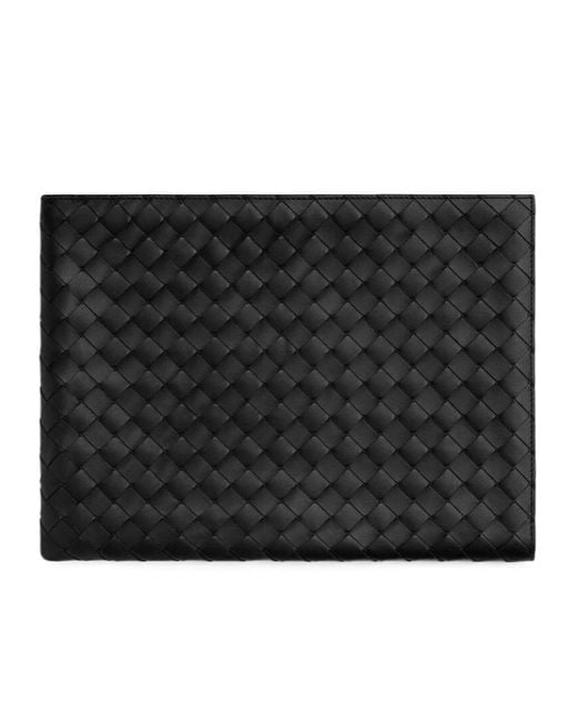 Bottega Veneta Black Intrecciato Zipped Wallet for men