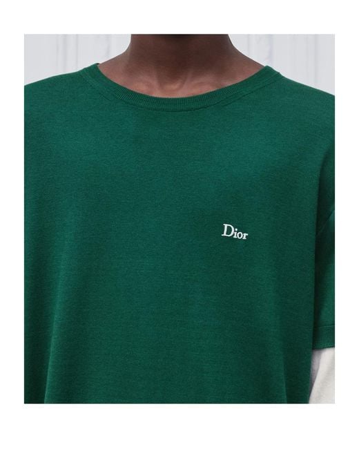 Dior Green Long-Sleeved T-Shirt for men