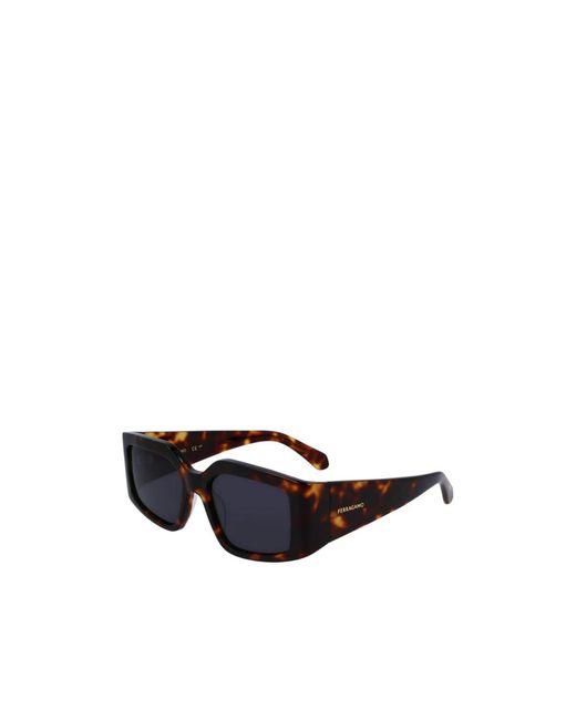 Ferragamo Blue Ferragamo Eyewear Rectangle Frame Sunglasses for men