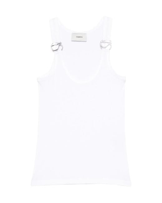 Coperni White Sleeveless Top