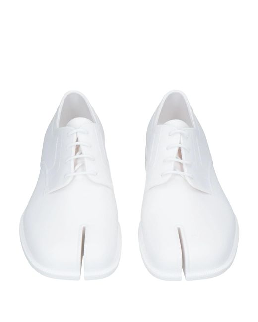 Maison Margiela White Round Toe Derby Shoes