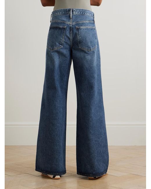 Agolde Blue Wide-Leg Denim Trousers