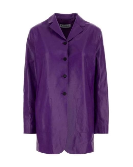 Jil Sander Purple 89 Lh Leather Jackets