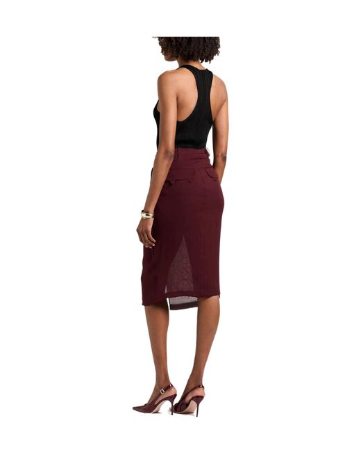 Saint Laurent Purple Simple Solid Color Skirt