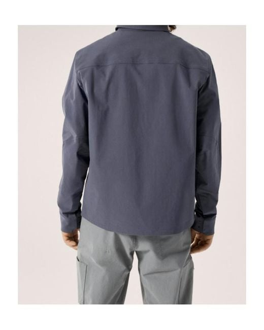 Arc'teryx Blue Logo Long Sleeve Shirt for men