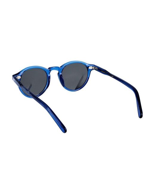 Moscot Blue Miltzen Oval Frame Sunglasses for men