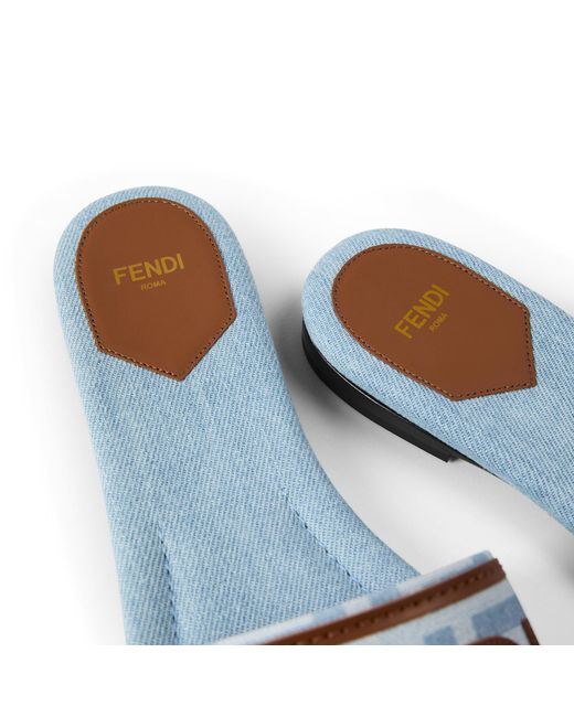 Fendi Blue Casual Slippers
