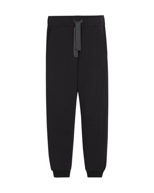 Lanvin Black Curb Woven Drawstring Track Pants for men