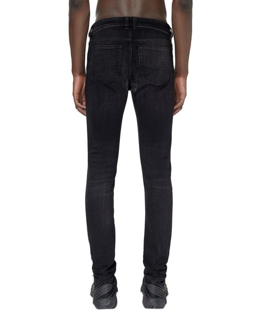 DIESEL Blue Faded Straight-Leg Jeans for men