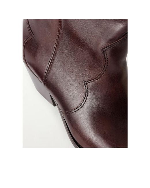 Isabel Marant Brown Denvee Gz Ankle Boots