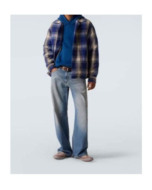 Visvim Blue Cotton Jersey Hoodie for men
