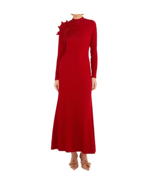 Farm Rio Red Long-Sleeved Dress