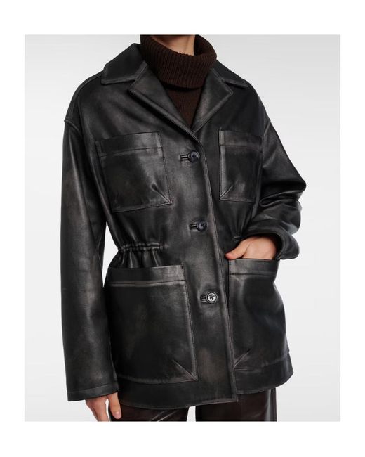 Dorothee Schumacher Black Sleek Statement Leather Jacket