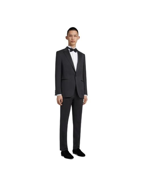 Zegna Black Wool Suit for men