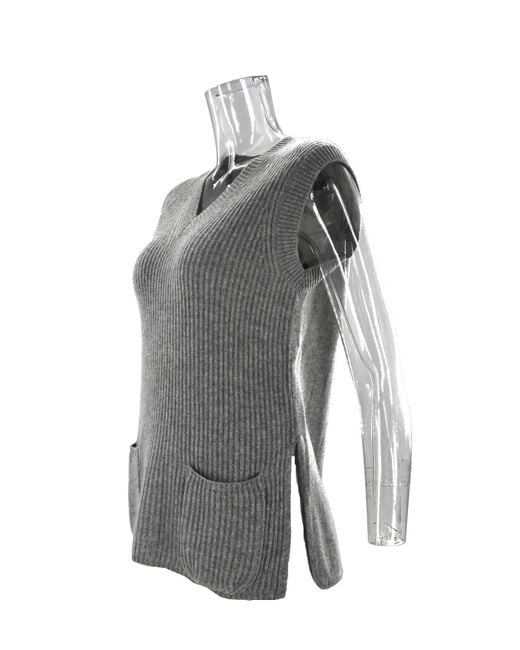 Max Mara Gray Sleeveless Sweater