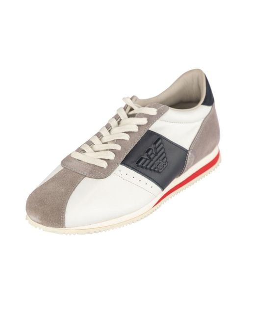 Emporio Armani Metallic Logo Casual Sneakers for men