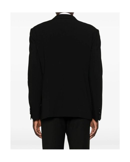 Giorgio Armani Black Double-Breasted Blazer for men