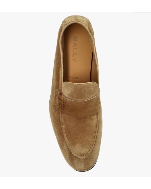Bally Brown Panelled Slip-On Loafers for men