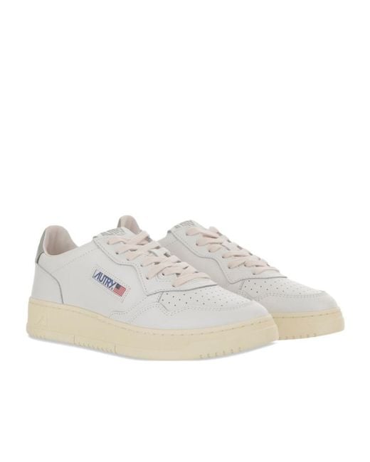 Autry White Medalist Low Sneakers for men