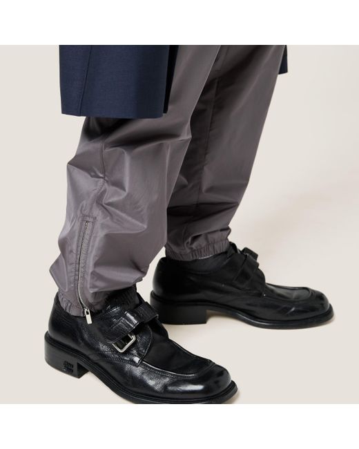 Miu Miu Gray Technical Silk Joggers