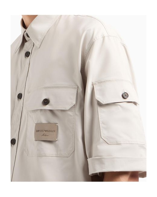 Emporio Armani Natural Logo-Appliqué Shirt for men