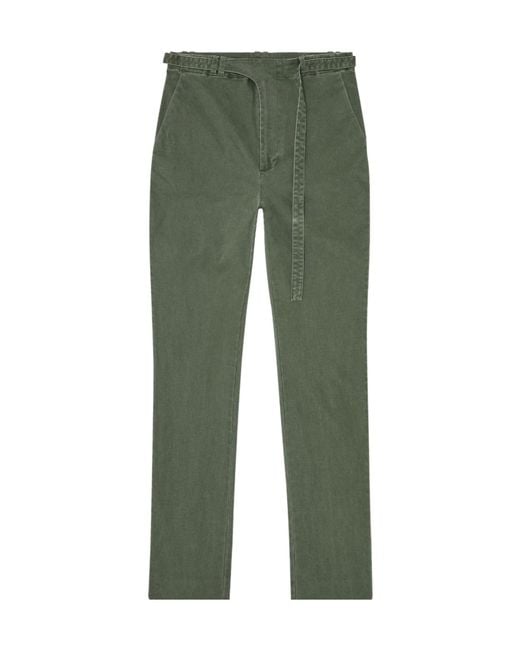 DIESEL Green P-Nedar-Co Biker Strap Pants for men