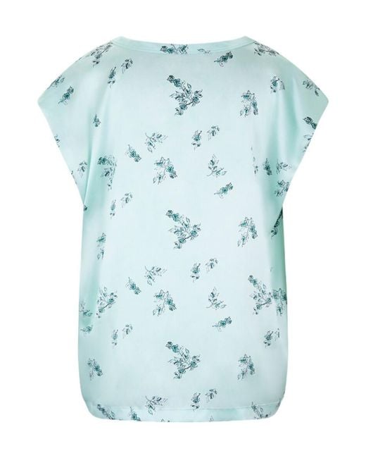 Fabiana Filippi Blue Silk-Satin T-Shirt