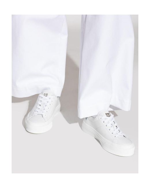 Givenchy White Logo Strap Low Upper Board Shoes